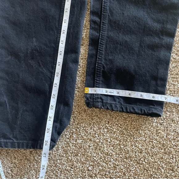 Vintage Curfew Tapered Jeans Girls 14 Slim (23x26) Black Distressed Cotton - Picture 16 of 16